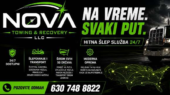 NOVA TOWING & RECOVERY - VASA POMOC NA PUTU