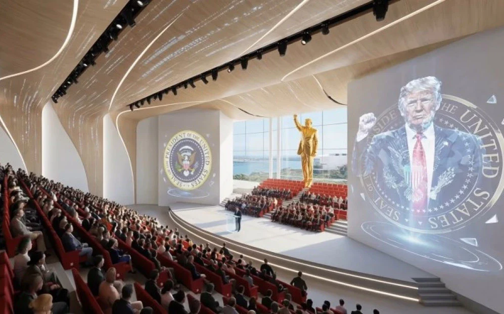 Trump gradi biblioteku u Majamiju, sa svojom zlatnom statuom i avionom