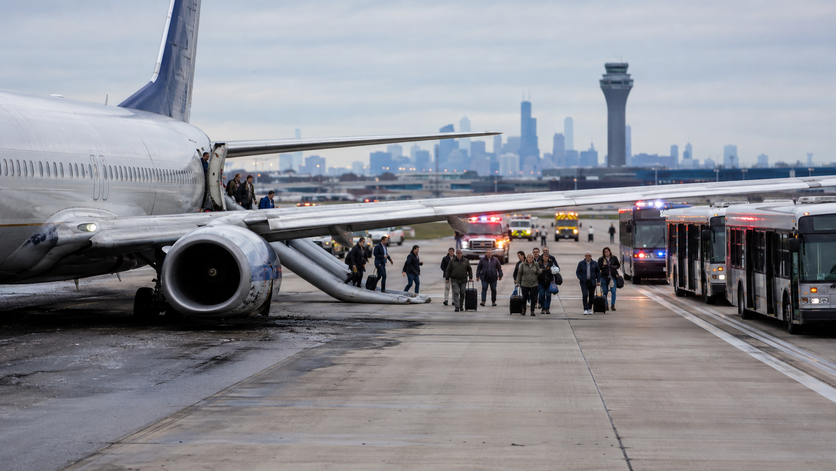 Drama na aerodromu O’Hare: United avionu pukla guma pri poletanju, 161 putnik evakuisan na pisti