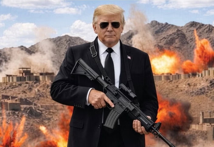 Donald Trump zapretio Iranu: „Nema više ljubaznosti“ uz šokantnu fotografiju sa jurišnom puškom