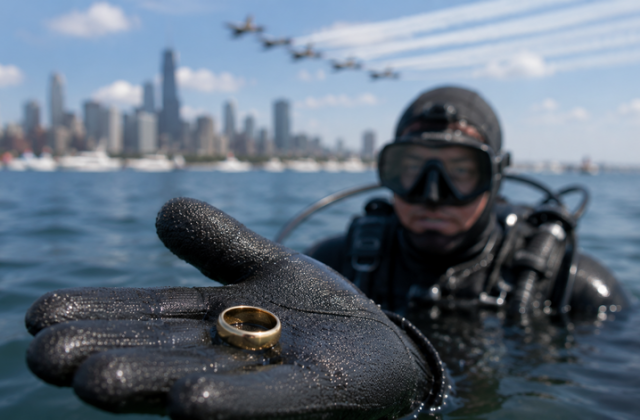 Venčani prsten završio na dnu Lake Michigan-a: Ronilac ga pronašao posle skoro 24 sata