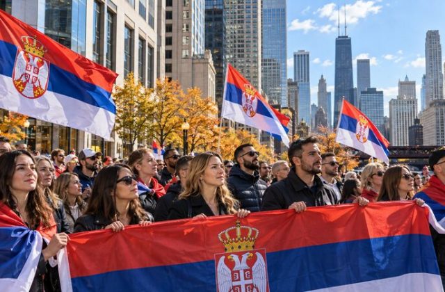 Okupljanje gradjana // Konzulat Republike Srbije